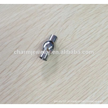 BXG007 Fivela de fim de cabo magnético em aço inoxidável - design redondo elegante - cabe 2/3/4/5/67/8 milímetros jóias DIY cabo Encontrar